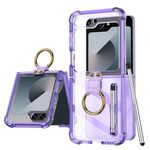 Per Samsung Galaxy Z Flip6 GKK Airbag Custodia protettiva per telefono con anello e penna (viola)