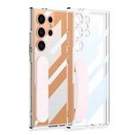 Per Samsung Galaxy S24 Ultra 5G GKK Custodia per telefono con cinturino in silicone spaziale integrato, penna non inclusa (rosa)