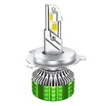 Faro per auto impermeabile in lega di alluminio con doppio tubo di rame a LED da 100 W, lampadina: H4