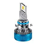 Faro anteriore in lega di alluminio a doppio tubo di rame a LED a tre colori da 50 W, lampadina: 9005