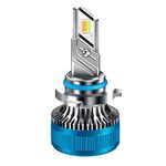 Faro anteriore in lega di alluminio a doppio tubo di rame a LED a tre colori da 50 W, lampadina: 9006