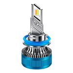 Faro anteriore in lega di alluminio con doppio tubo di rame a LED a tre colori da 50 W, lampadina: H11
