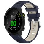 Per Garmin Forerunner 158 20mm Cinturino sportivo in silicone con fibbia in acciaio bicolore (blu notte + luce stellare)