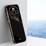 Per vivo Y300 Pro XINLI Custodia per telefono in TPU elettroplaccato 6D con bordo dritto (nero)