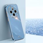Per vivo Y300 Pro XINLI Custodia per telefono in TPU elettroplaccato 6D con bordo dritto (blu celeste)