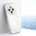 Per vivo Y300 Pro XINLI Custodia per telefono in TPU elettroplaccato 6D con bordo dritto (bianco)