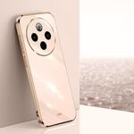 Per vivo Y300 Pro XINLI Custodia per telefono in TPU elettroplaccato 6D con bordo dritto (rosa)