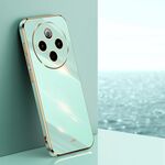 Per vivo Y300 Pro XINLI Custodia per telefono in TPU elettroplaccato 6D con bordo dritto (verde menta)