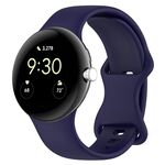 Per Google Pixel Watch 3 45mm Cinturino ufficiale in silicone (blu scuro)