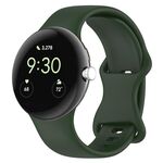Per Google Pixel Watch 3 45mm Cinturino ufficiale in silicone (verde scuro)
