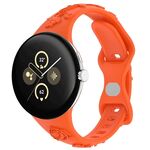 Per Google Pixel Watch 3 41mm Cinturino in silicone con texture incisa al laser (arancione)