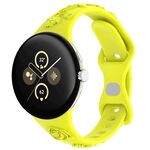 Per Google Pixel Watch 3 41mm Cinturino in silicone con texture incisa al laser (giallo)