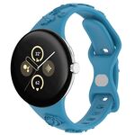 Per Google Pixel Watch 3 41mm Cinturino in silicone con texture incisa al laser (blu oceano)