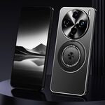 Per vivo X100 Pro Supporto Rotante Custodia per Telefono in Metallo Smerigliato (Nero)