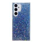 Per Samsung Galaxy S24 FE 5G Custodia per telefono in TPU epossidico con paillettes glitterate (blu)