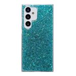 Per Samsung Galaxy S24 FE 5G Custodia per telefono in TPU epossidico con paillettes glitterate (verde)