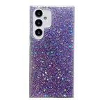 Per Samsung Galaxy S24 FE 5G Custodia per telefono in TPU epossidico con paillettes glitterate (viola)