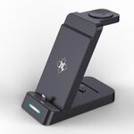 B20 18W Tipo-C 3 in 1 Supporto di ricarica verticale Supporto per telefono per Samsung Watch / Galaxy Buds (nero)