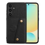 Per Samsung Galaxy S24 FE 5G Custodia magnetica per telefono con doppia fibbia e slot per schede (nero)