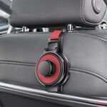 Gancio per poggiatesta del sedile dell'auto 3 in 1 per tazza e telefono (rosso)