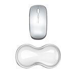 Poggiapolsi per tastiera in silicone Cool Mouse Pad Allevia l'affaticamento del polso, Spec: Piccolo Trasparente