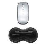 Poggiapolsi per tastiera in silicone Cool Mouse Pad Allevia l'affaticamento del polso, Spec: Piccolo Trasparente Grigio
