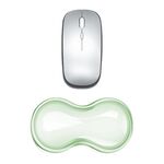 Poggiapolsi per tastiera in silicone Cool Mouse Pad Allevia l'affaticamento del polso, Spec: Piccolo Verde