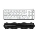 Poggiapolsi per tastiera in silicone Cool Mouse Pad Allevia l'affaticamento del polso, specifiche: grande grigio trasparente