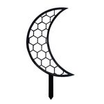 Supporto per arrampicata in plastica a forma di luna, per balcone, vaso, trasporto di piante, giardinaggio, portafiori decorativo (nero)