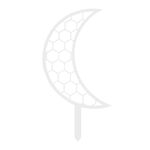 Supporto per arrampicata in plastica a forma di luna, per balcone, vaso, trasporto di piante, giardinaggio, portafiori decorativi (bianco)