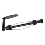 Portarotolo di carta da cucina in acciaio inox con smorzatore, porta rotolo di carta per pellicola trasparente senza perforazione, stile: YS1 Round Black Silver Line