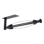 Portarotolo di carta da cucina in acciaio inox con smorzatore, porta rotolo di carta per pellicola trasparente senza perforazione, stile: YS1 Square Black Silver Line
