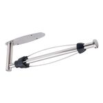 Porta rotolo di carta da cucina in acciaio inox con smorzatore, porta rotolo di carta per pellicola trasparente senza perforazione, stile: YS1 rotondo argento