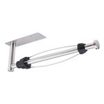 Porta rotolo di carta da cucina in acciaio inox con smorzatore, porta rotolo di carta per pellicola trasparente senza perforazione, stile: YS1 quadrato argento