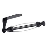 Portarotolo di carta da cucina in acciaio inox con smorzatore, porta rotolo di carta per pellicola trasparente senza perforazione, stile: YL3 Round Black Silver Line