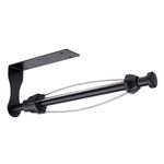 Porta rotolo di carta da cucina in acciaio inox con smorzatore, porta rotolo di carta per pellicola trasparente senza perforazione, stile: YL3 Square Black Silver Line
