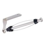 Porta rotolo di carta da cucina in acciaio inox con smorzatore, porta rotolo di carta per pellicola trasparente senza perforazione, stile: YL3 rotondo argento