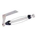 Portarotolo di carta da cucina in acciaio inox con smorzatore, porta rotolo di carta per pellicola trasparente, senza perforazione, stile: YL3 quadrato argento