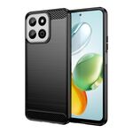 Custodia per telefono in TPU con texture spazzolata in fibra di carbonio per Honor Play 60 Plus (nero)