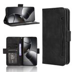 Per Xiaomi 14T Custodia in pelle con slot per schede e texture in vitello (nero)