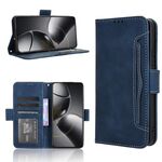 Per Xiaomi 14T Custodia in pelle con slot per schede e texture in vitello (blu)