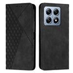 Per Xiaomi 14T Custodia per telefono in pelle magnetica con effetto pelle con giunzione a diamante (nero)
