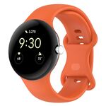 Per Google Pixel Watch 3 41mm Cinturino in silicone con fibbia a farfalla, taglia: L (arancione)