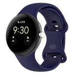 Per Google Pixel Watch 3 45mm cinturino in silicone con fibbia a farfalla, taglia: L (blu)