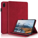 Custodia per tablet in pelle goffrata For Honor Pad X8a Tree Life Series (rosso)