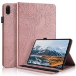 Custodia per tablet in pelle goffrata For Honor Pad X8a Tree Life Series (oro rosa)