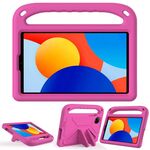Per Xiaomi Redmi Pad SE 8.7 Custodia per tablet antiurto in EVA con supporto (rosso rosa)