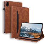 Custodia per tablet in pelle antiurto con giunzione per Honor Pad X8a (marrone)