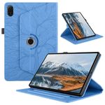 Custodia per tablet in pelle con rotazione goffrata For Honor Pad X8a Tree Life (blu)
