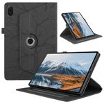 Custodia per tablet in pelle con rotazione in rilievo For Honor Pad X8a Tree Life (nera)